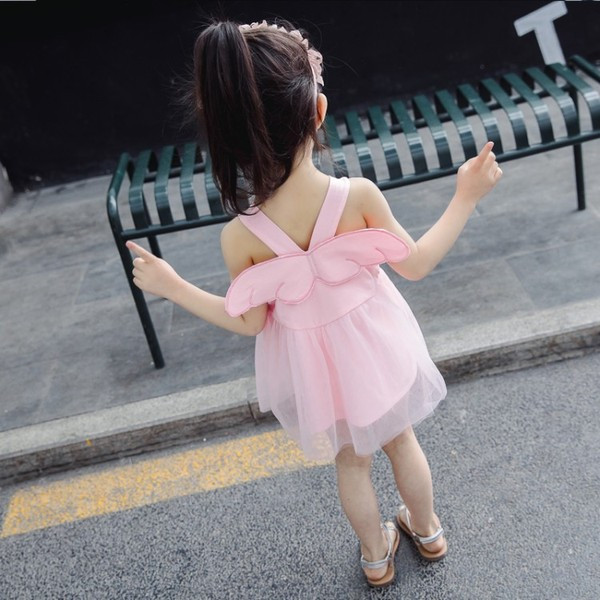 Aktuális gyerekruha rózsaszín és kék színben, tüllel