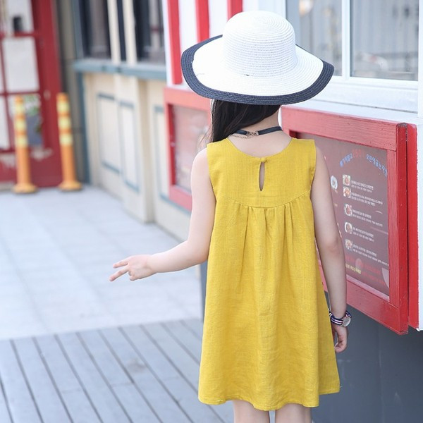 Rochie casual pentru copii in doua culori cu buzunare