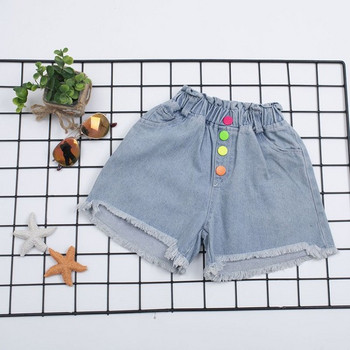 Модерни детски къси панталони с копчета-за момичета 