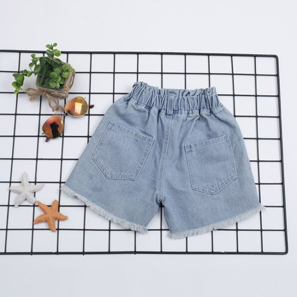 Pantaloni scurți moderni pentru copii cu nasturi - pentru fete