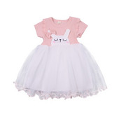 Stílusos gyerekruha két színben tüll és 3D elemmel