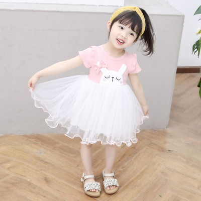 Stílusos gyerekruha két színben tüll és 3D elemmel