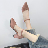 Γυναικεία παπούτσια με ψηλό τακούνι σε τρία χρώματα από οικολογικό σουέτ