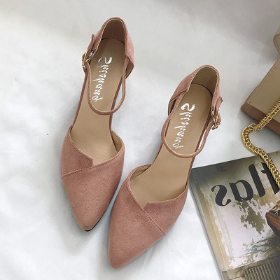 Γυναικεία παπούτσια με ψηλό τακούνι σε τρία χρώματα από οικολογικό σουέτ