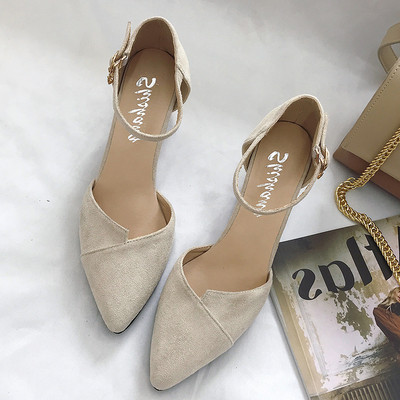 Γυναικεία παπούτσια με ψηλό τακούνι σε τρία χρώματα από οικολογικό σουέτ