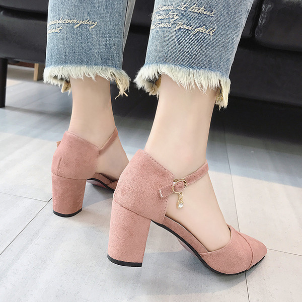 Γυναικεία παπούτσια με ψηλό τακούνι σε τρία χρώματα από οικολογικό σουέτ