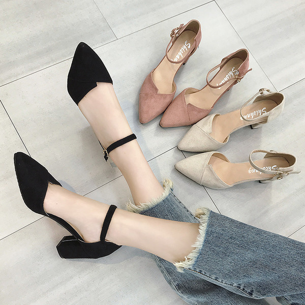 Γυναικεία παπούτσια με ψηλό τακούνι σε τρία χρώματα από οικολογικό σουέτ