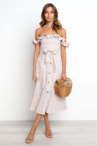 Rochie de dama eleganta cu umerii goi in mai multe culori