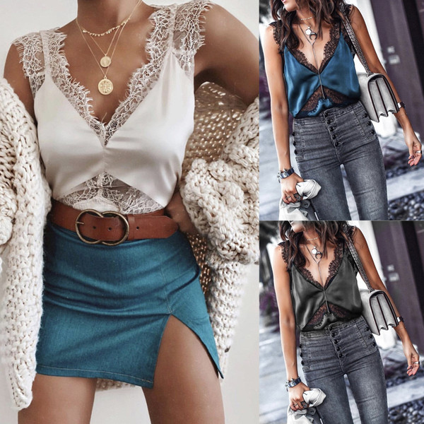 Maieu elegant de damă cu dantelă în negru, alb și albastru