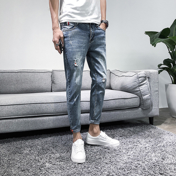 Lezser férfi farmer, szakadt motívummal