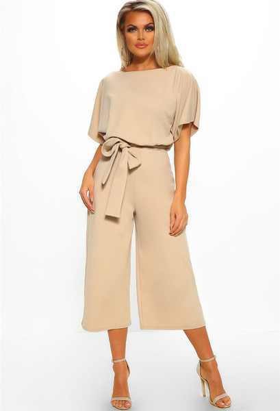 Salopetă de damă elegantă cu mâneci scurte în patru culori