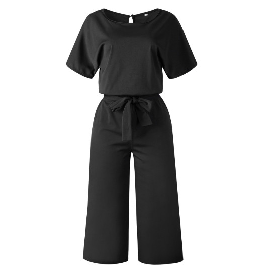 Salopetă de damă elegantă cu mâneci scurte în patru culori