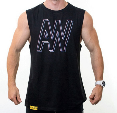 Μοντέρνο ανδρικό αμάνικο μπλουζάκι σε δύο χρώματα