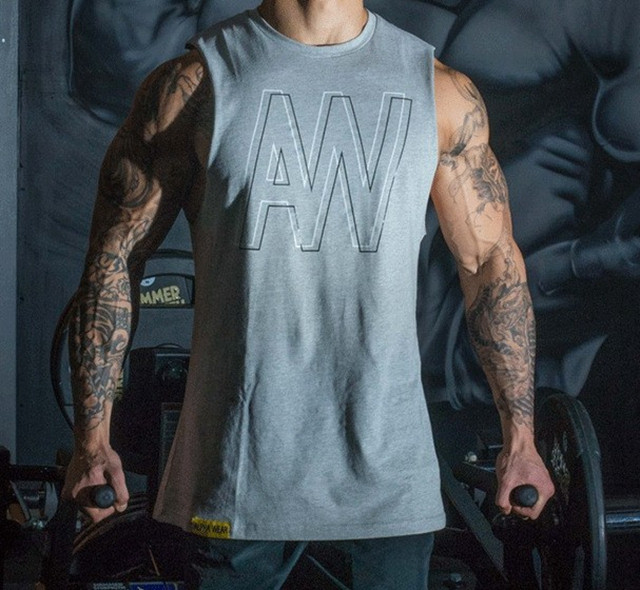 Μοντέρνο ανδρικό αμάνικο μπλουζάκι σε δύο χρώματα