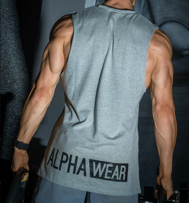 Μοντέρνο ανδρικό αμάνικο μπλουζάκι σε δύο χρώματα