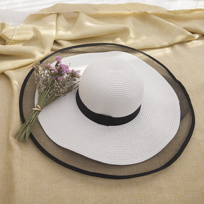 Модерна дамска шапка за плаж в четири цвята