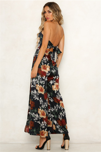 Salopeta de dama moderna fara bretele cu model floral in doua culori