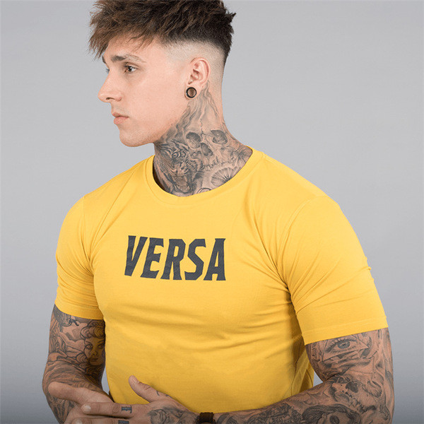 Bluză casual bărbătească cu mâneci scurte în trei culori cu inscripție