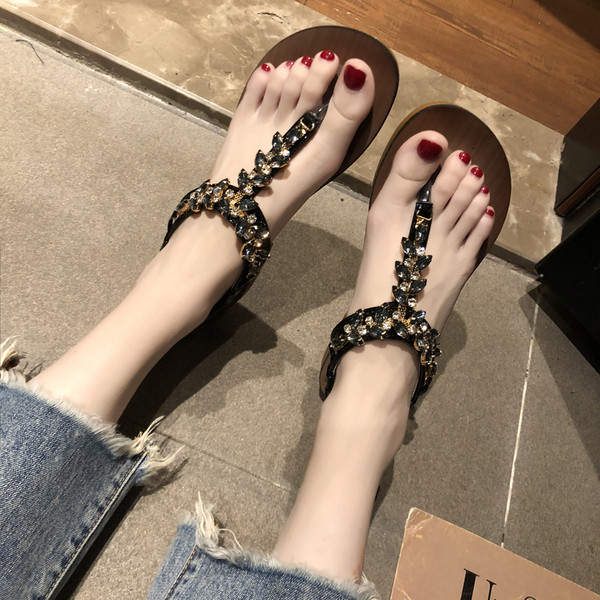 Sandale dama cu pietre colorate