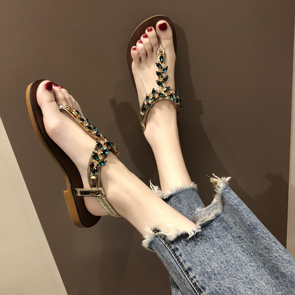 Sandale dama cu pietre colorate