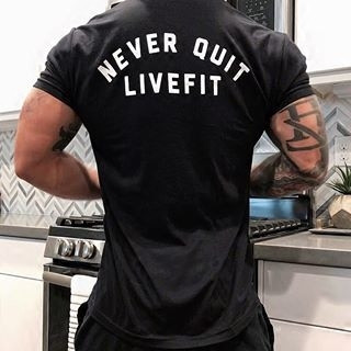 Tricou sport și casual pentru bărbați în patru culori cu inscripție