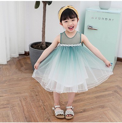 Rochie eleganta pentru copii in trei culori cu tul