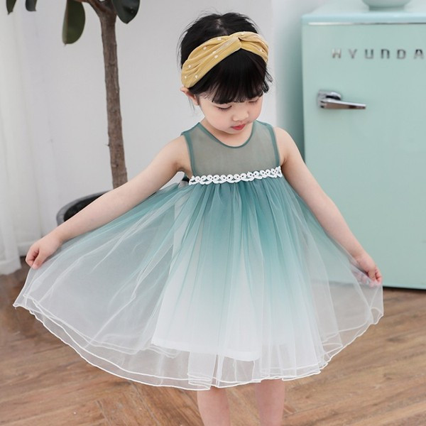 Rochie eleganta pentru copii in trei culori cu tul