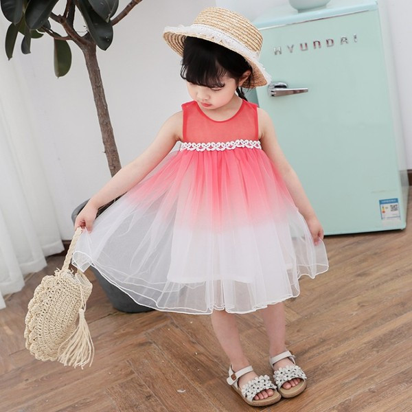 Rochie eleganta pentru copii in trei culori cu tul