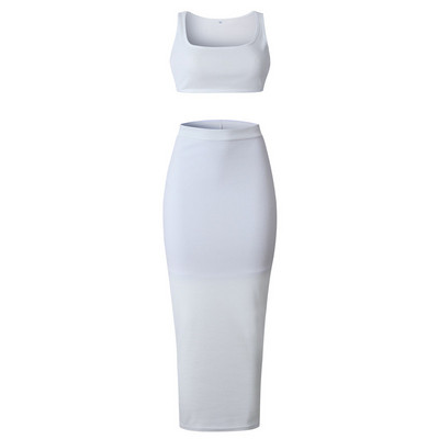 Modern női szett két részből, fekete, zöld és fehér színben