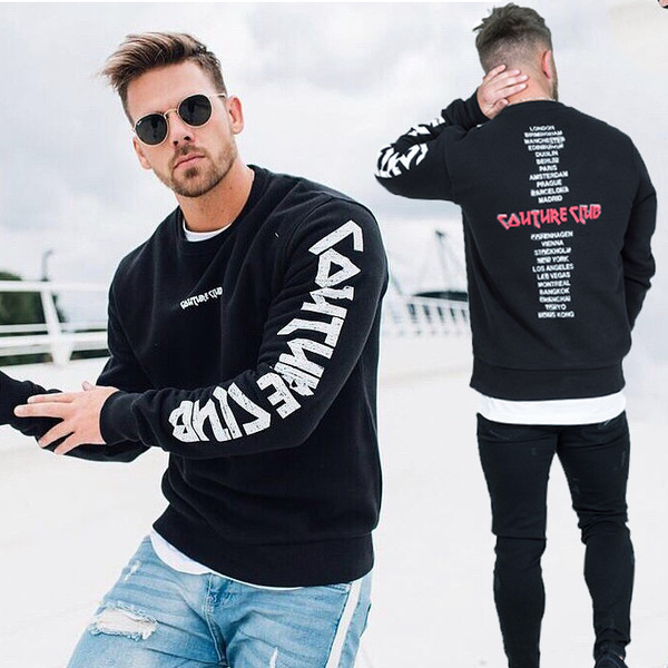 Bluză bărbătească modernă în trei culori cu inscripții