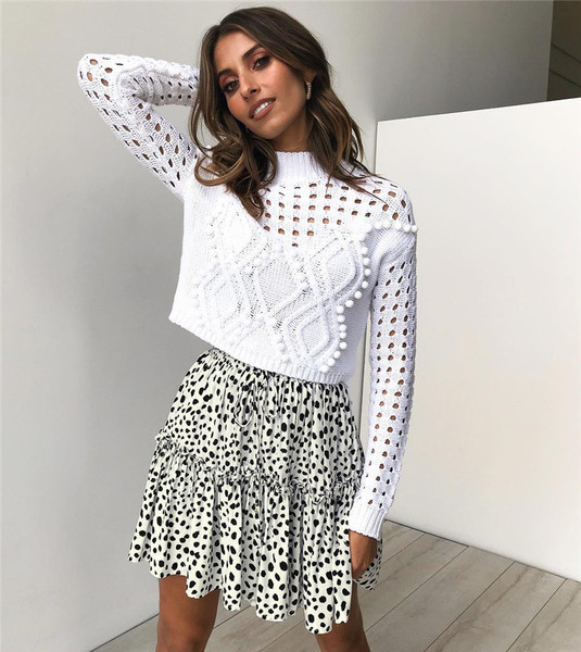 Modern női szoknya magas derékkal, virágos motívumokkal