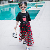 Set copii pentru fete in doua parti in negru