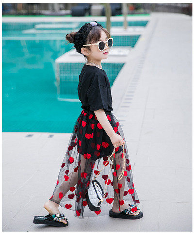 Set copii pentru fete in doua parti in negru