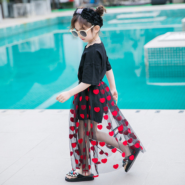 Set copii pentru fete in doua parti in negru