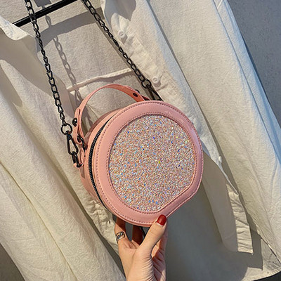 Σύγχρονη γυναικεία τσάντα  σε στρογγυλό σχήμα σε τέσσερα χρώματα