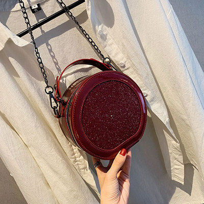 Σύγχρονη γυναικεία τσάντα  σε στρογγυλό σχήμα σε τέσσερα χρώματα