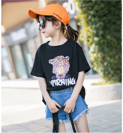 Gyermek póló két színben rátéttel - lányoknak