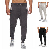 Férfi sportnadrág három színben, zsebekkel és nyakkendőkkel