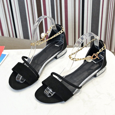 Női szandál láncelemmel, két színben