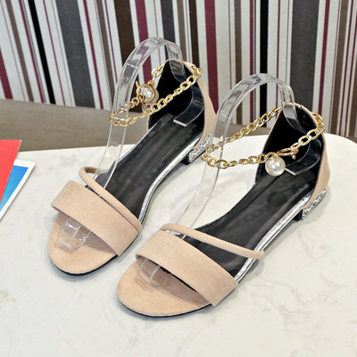 Női szandál láncelemmel, két színben
