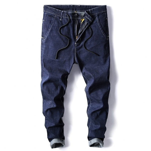 Férfi alkalmi farmernadrág két színben, fűzővel