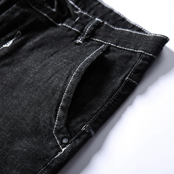 Férfi alkalmi farmernadrág két színben, fűzővel