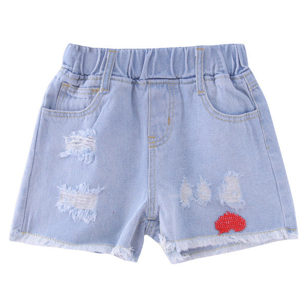 Σορτς τζιν παιδικά με σχισμένα μοτίβα - για κορίτσια