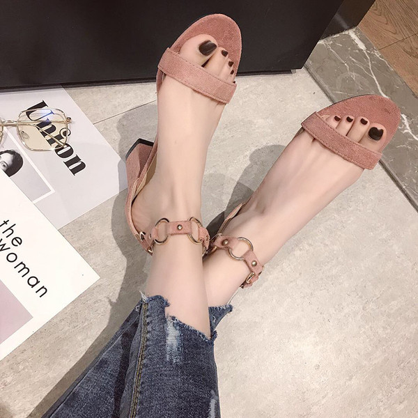 Sandale de dama cu toc gros in trei culori