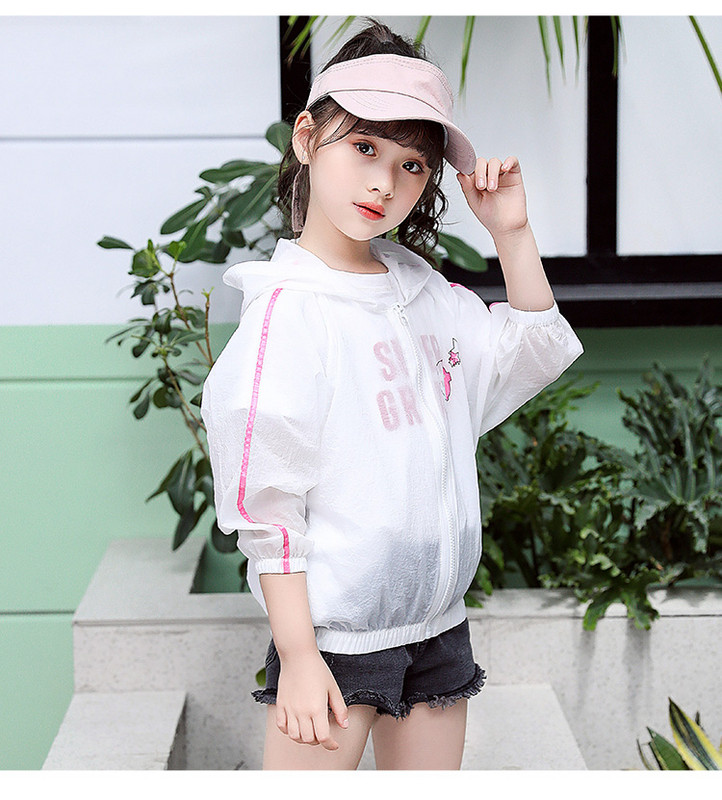 Παιδικό μοντέρνο σακάκι για κορίτσια σε ροζ και λευκό χρώμα