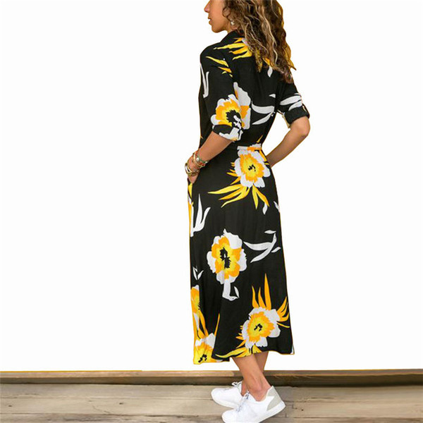 Női modern ruha hosszú modell színes rátéttel