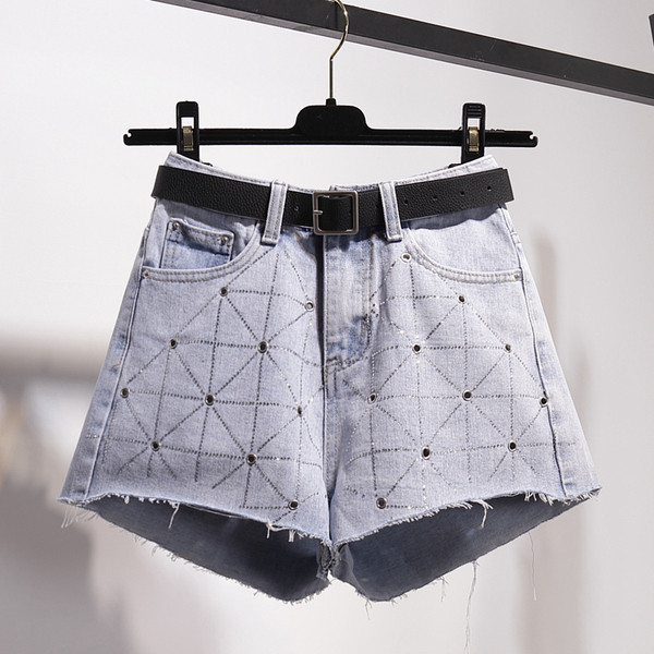 Stílusos női rövidnadrág kék színben