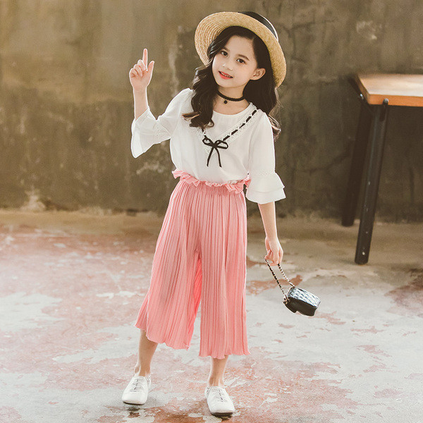 Stílusos, két részből álló gyerekkészlet - lányoknak