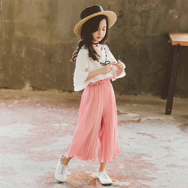 Stílusos, két részből álló gyerekkészlet - lányoknak