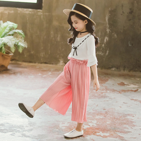 Stílusos, két részből álló gyerekkészlet - lányoknak